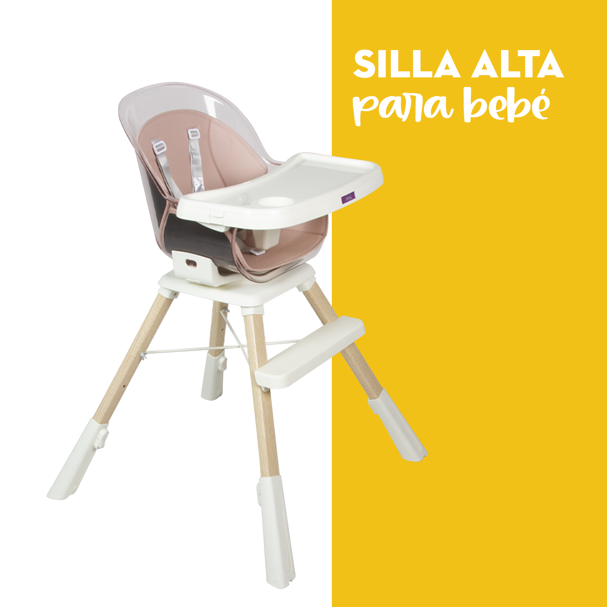 Foto 6 pulgar | Silla Periquera Alta Para Bebé Con Asiento Giratorio 360 Grados
