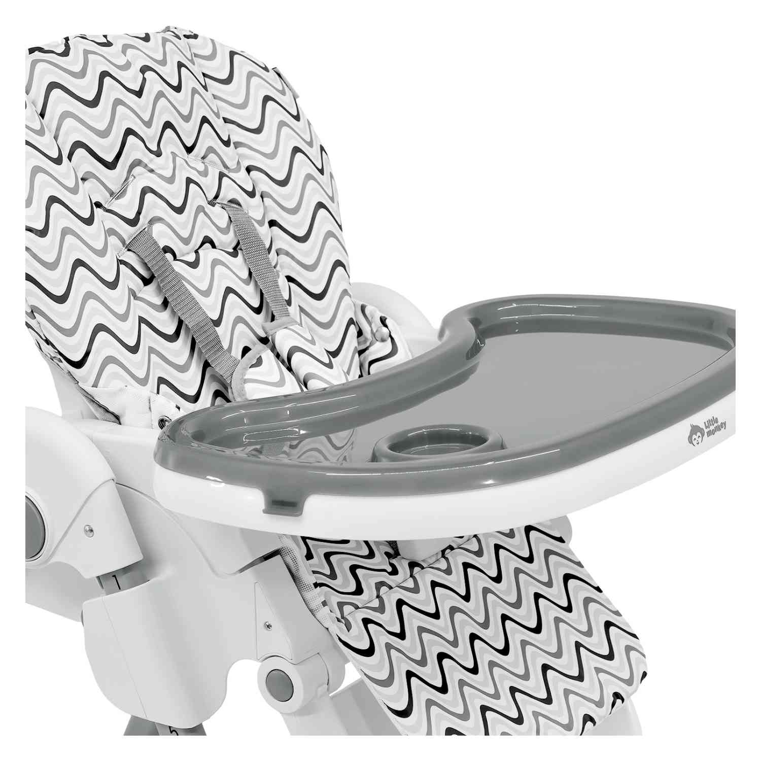 Foto 4 pulgar | Silla Periquera Little Monkey Gris Ajustable 6-36 Meses