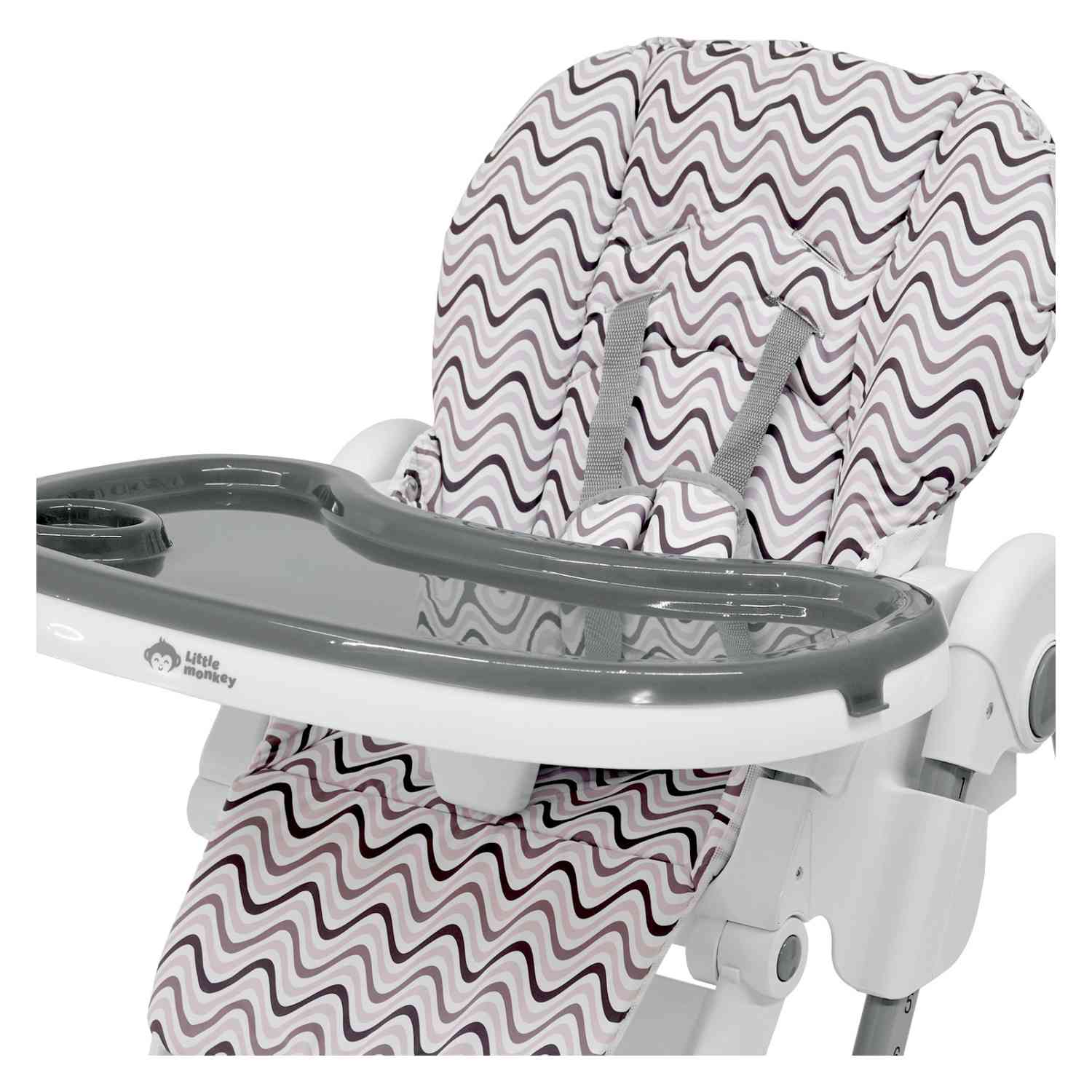 Foto 5 pulgar | Silla Periquera Little Monkey Gris Ajustable 6-36 Meses