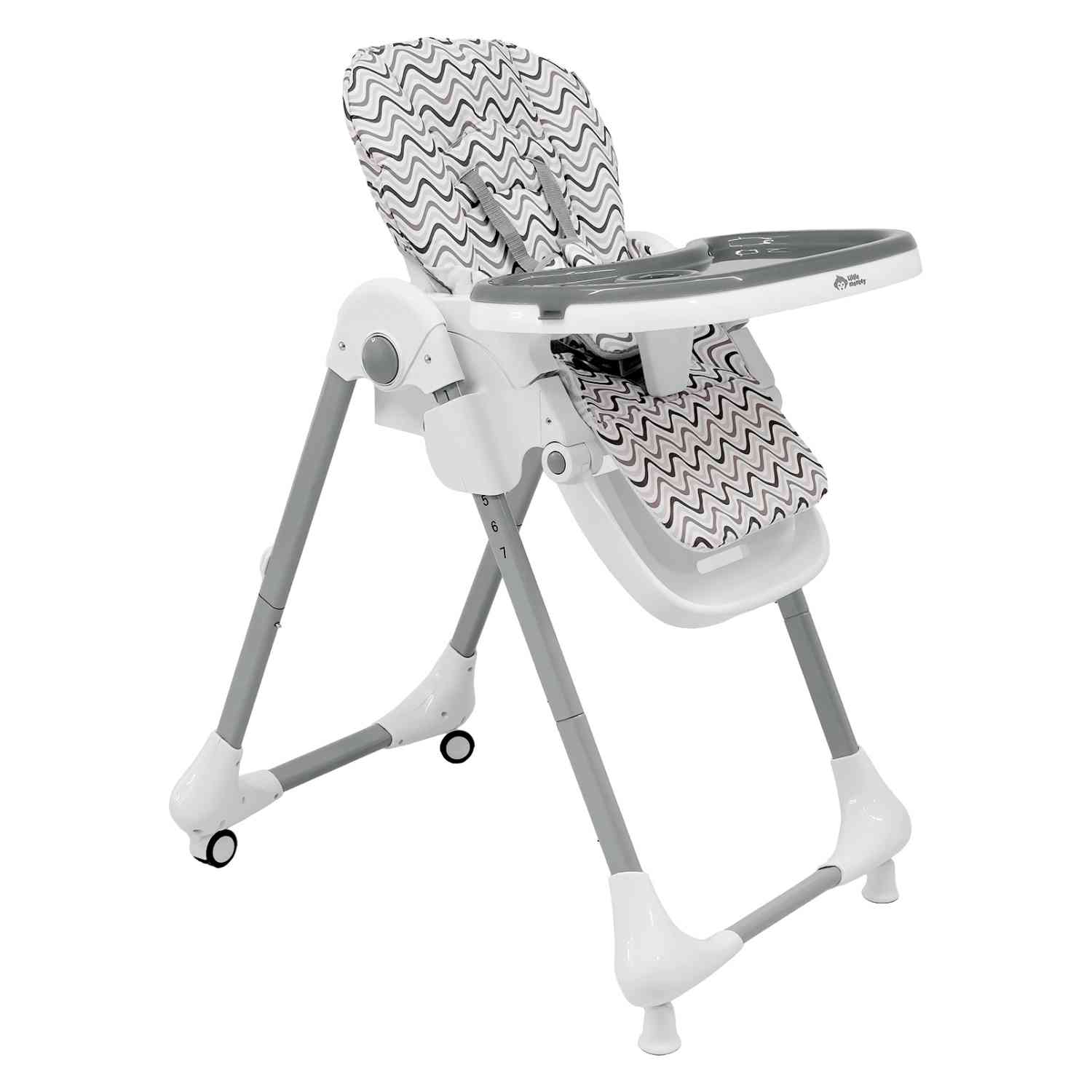Foto 7 pulgar | Silla Periquera Little Monkey Gris Ajustable 6-36 Meses