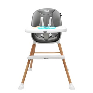 Foto 1 | Silla Alta Infanti con Utensilios y Platos Asher Gris