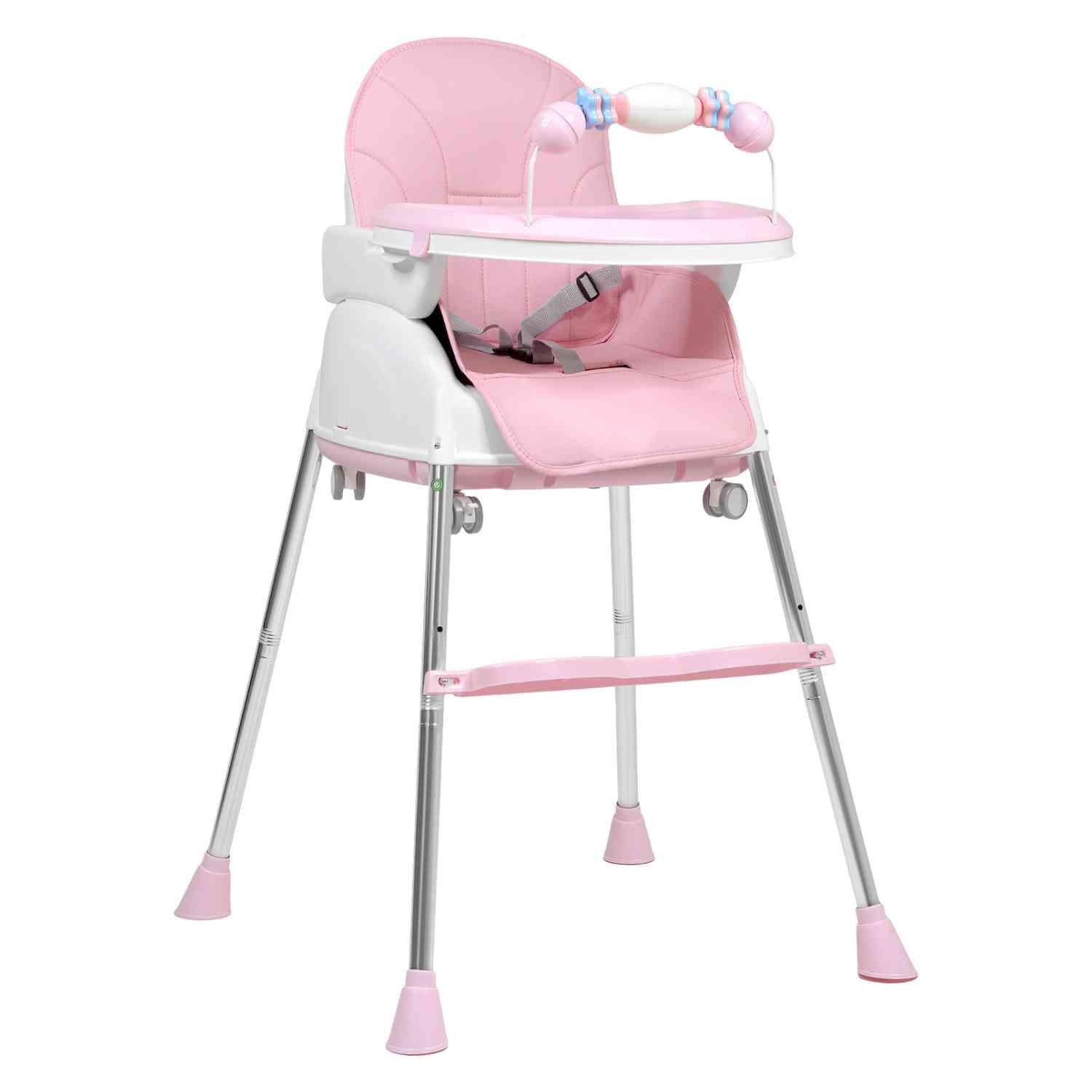 Silla Alta Periquera 4 en 1  Little Monkey Ajustable Rosa