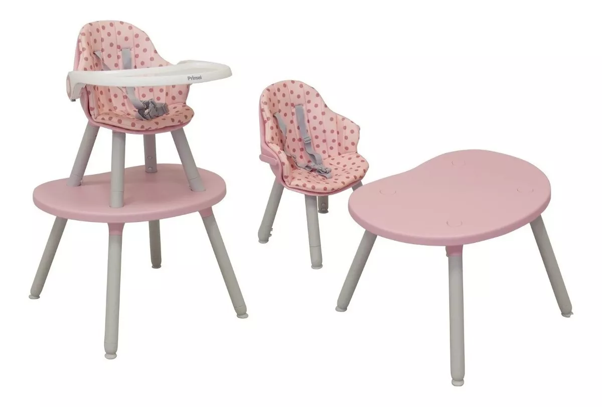 Silla Periquera Prinsel Bistro Azúl 3 en 1 Acolchonada con Mesita