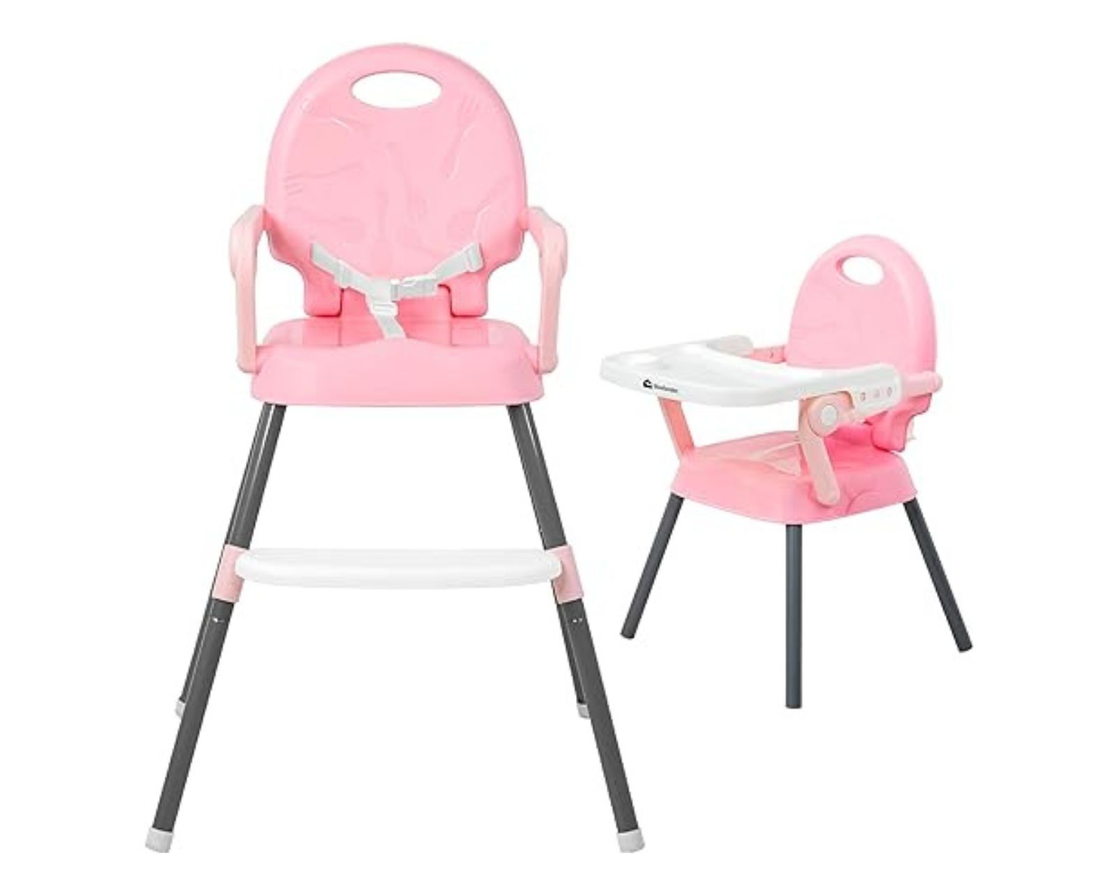 Bluelander Silla Para Bebé, Periquera Para Bebé, Silla Desmontable Con Patas Ajustables De Altura, Cinturón D