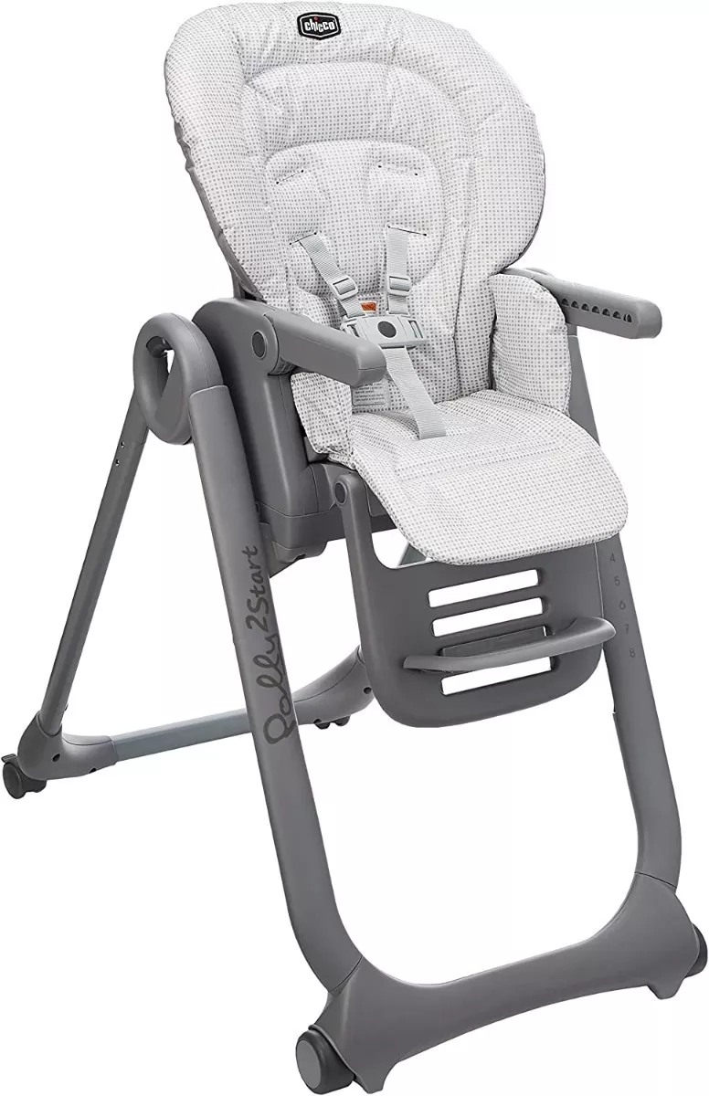 Foto 4 pulgar | Silla Periquera para Bebé Chicco Gris Polly2start Ajustable Reclinable