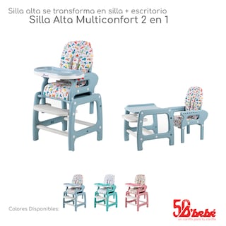 Foto 5 | Silla Alta Periquera D'bebé Multiconfort Azul