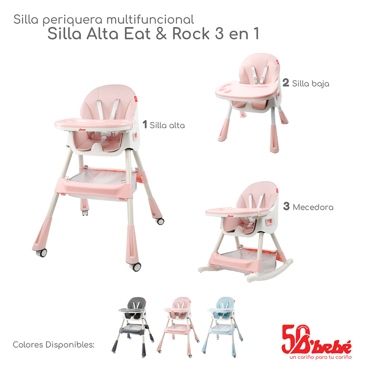 Foto 7 | Silla Periquera D Bebé Rosa