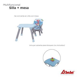 Foto 5 | Silla Alta Periquera D'bebé Grow With Me Azul con Gris