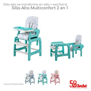 Foto 5 | Silla Alta Periquera D'bebé Multiconfort Verde Menta