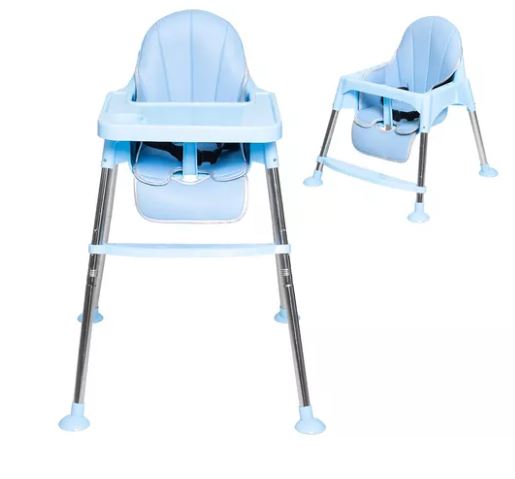 Silla Alta de Bebé 2 en 1 Wünd con Charola Altura Ajustable Azul