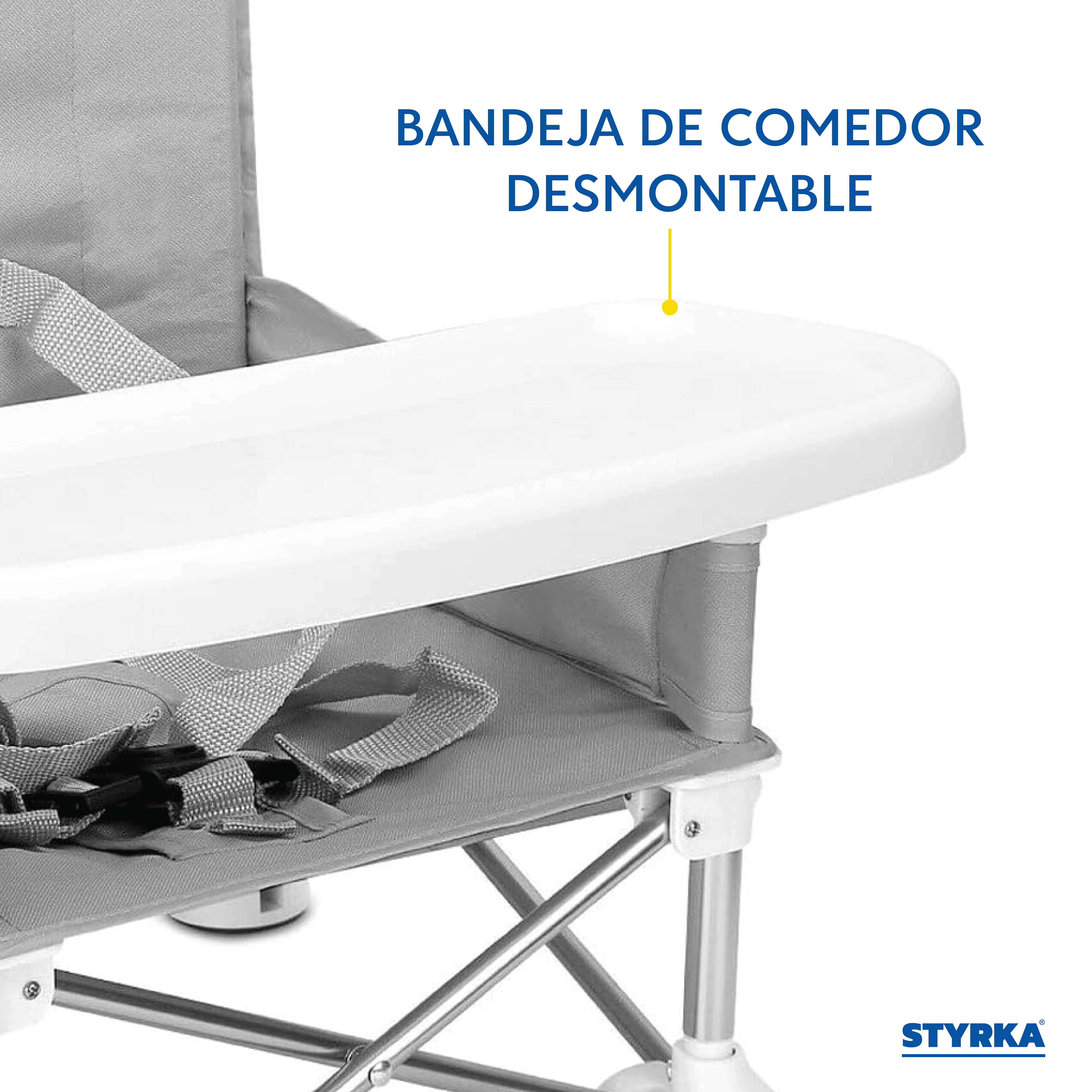 Foto 4 | Silla Periquera Para Bebe Styrka Portátil Plegable