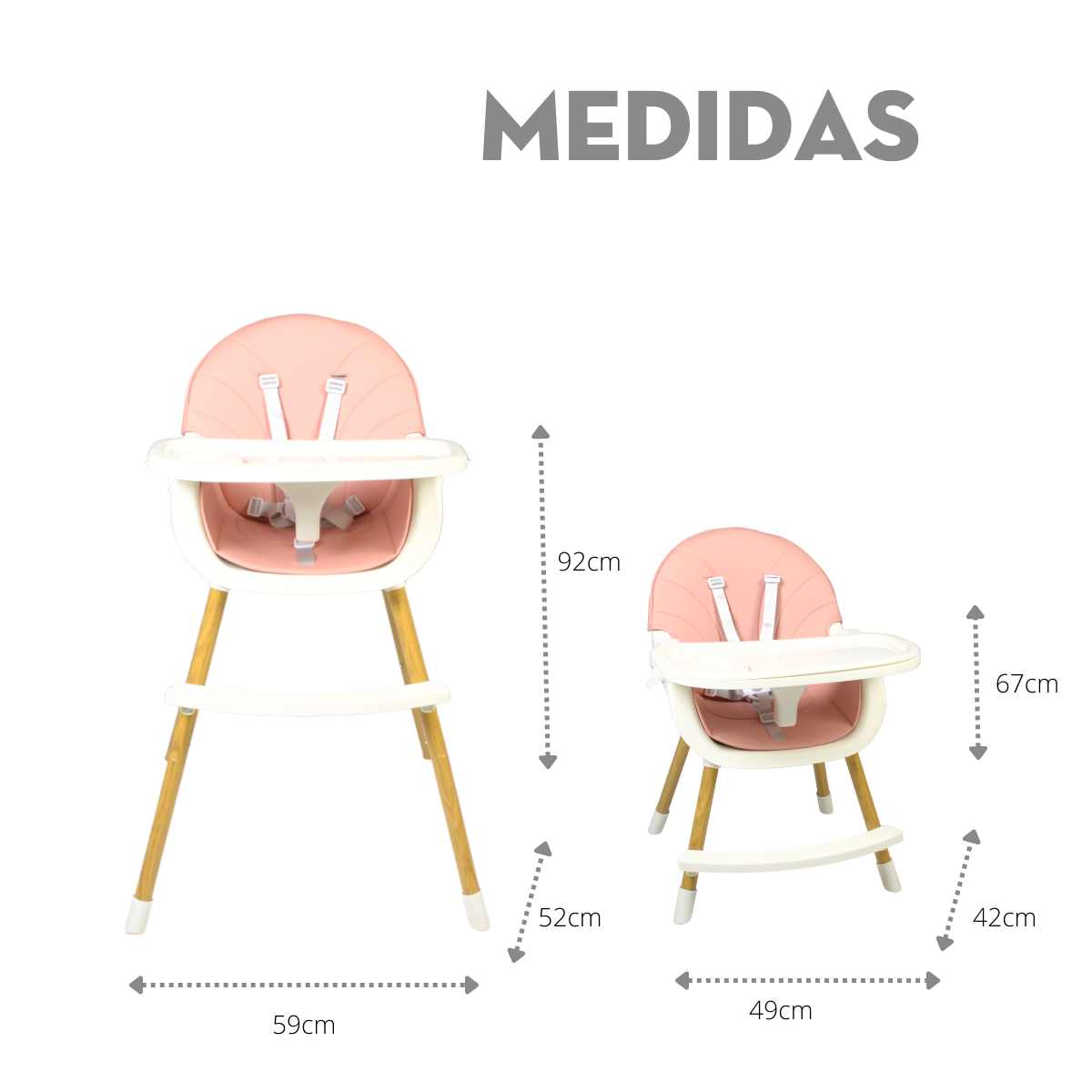 Foto 7 | Silla Alta Mima2 Rosa para Bebé