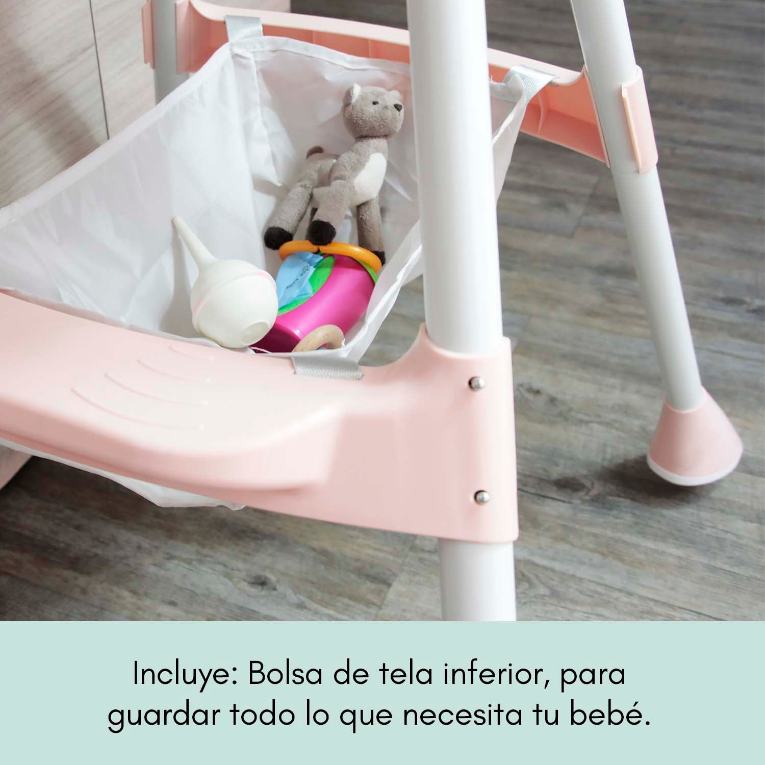 Foto 4 pulgar | Silla Periquera Nap Para Bebé - Rosa