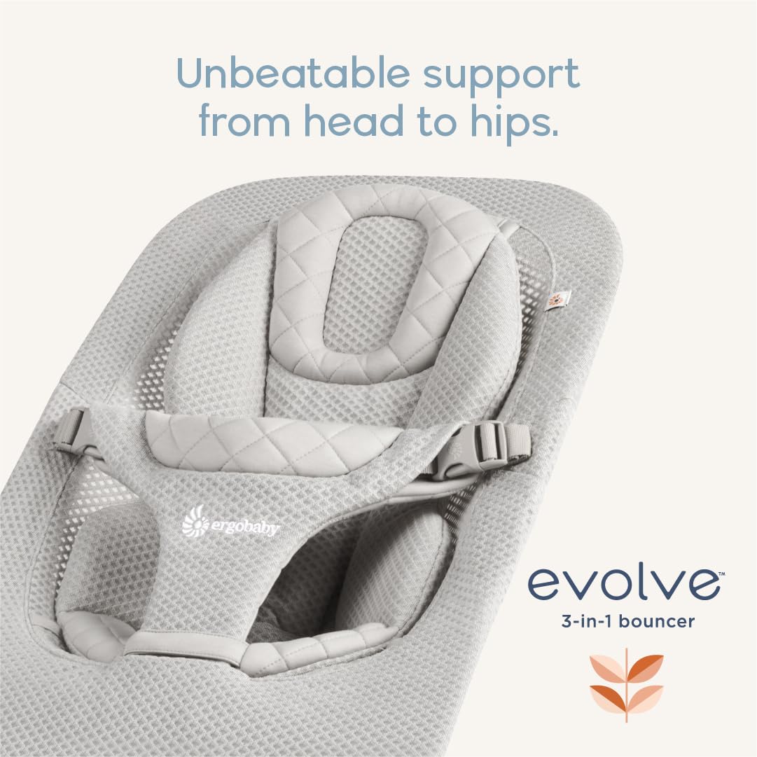 Foto 6 | Bouncer Ergobaby Evolve, Malla Ajustable 3 En 1, Color Verde Salvia - Venta Internacional.