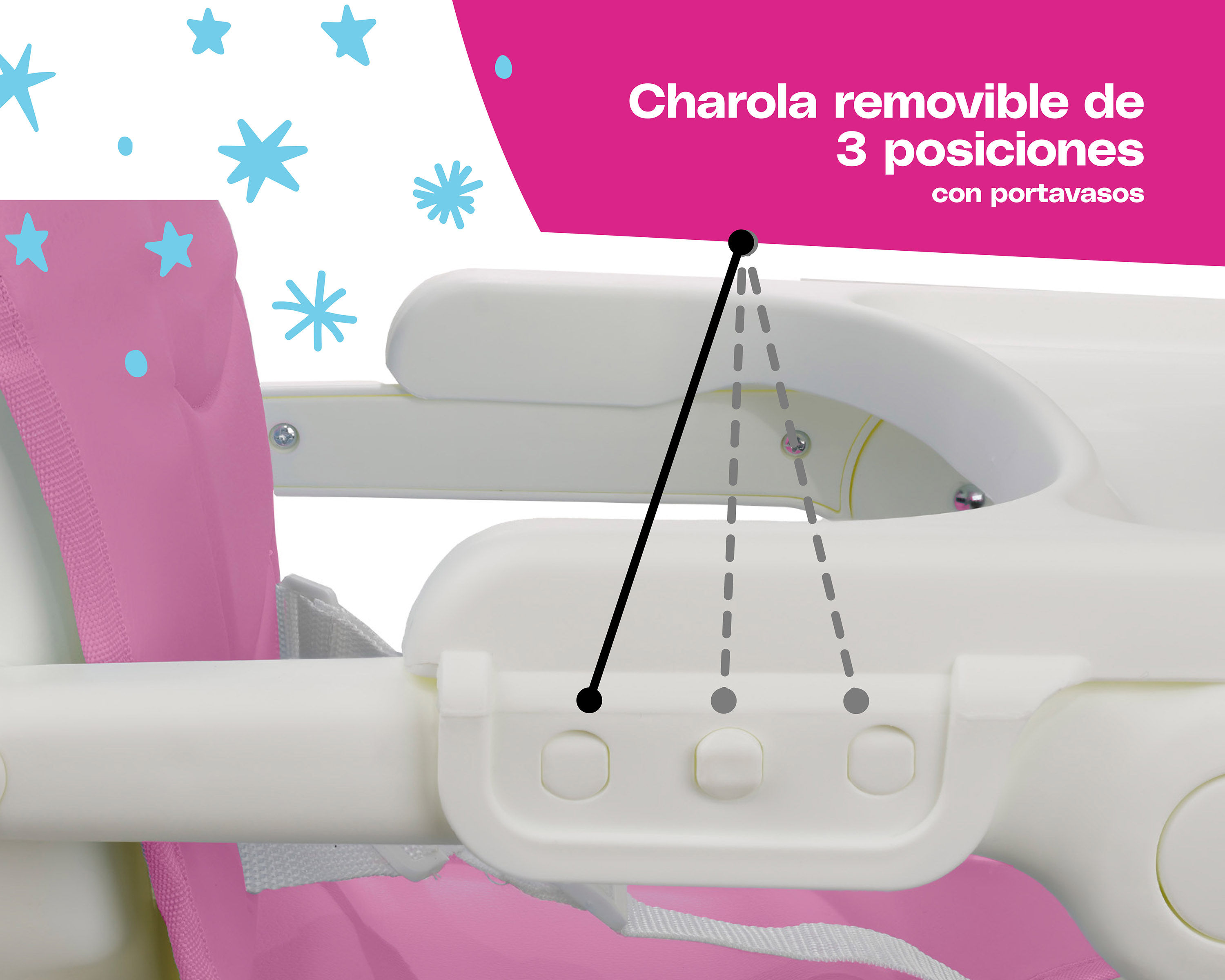 Foto 4 | Cosco Silla Alta Para Bebé Pop & Go