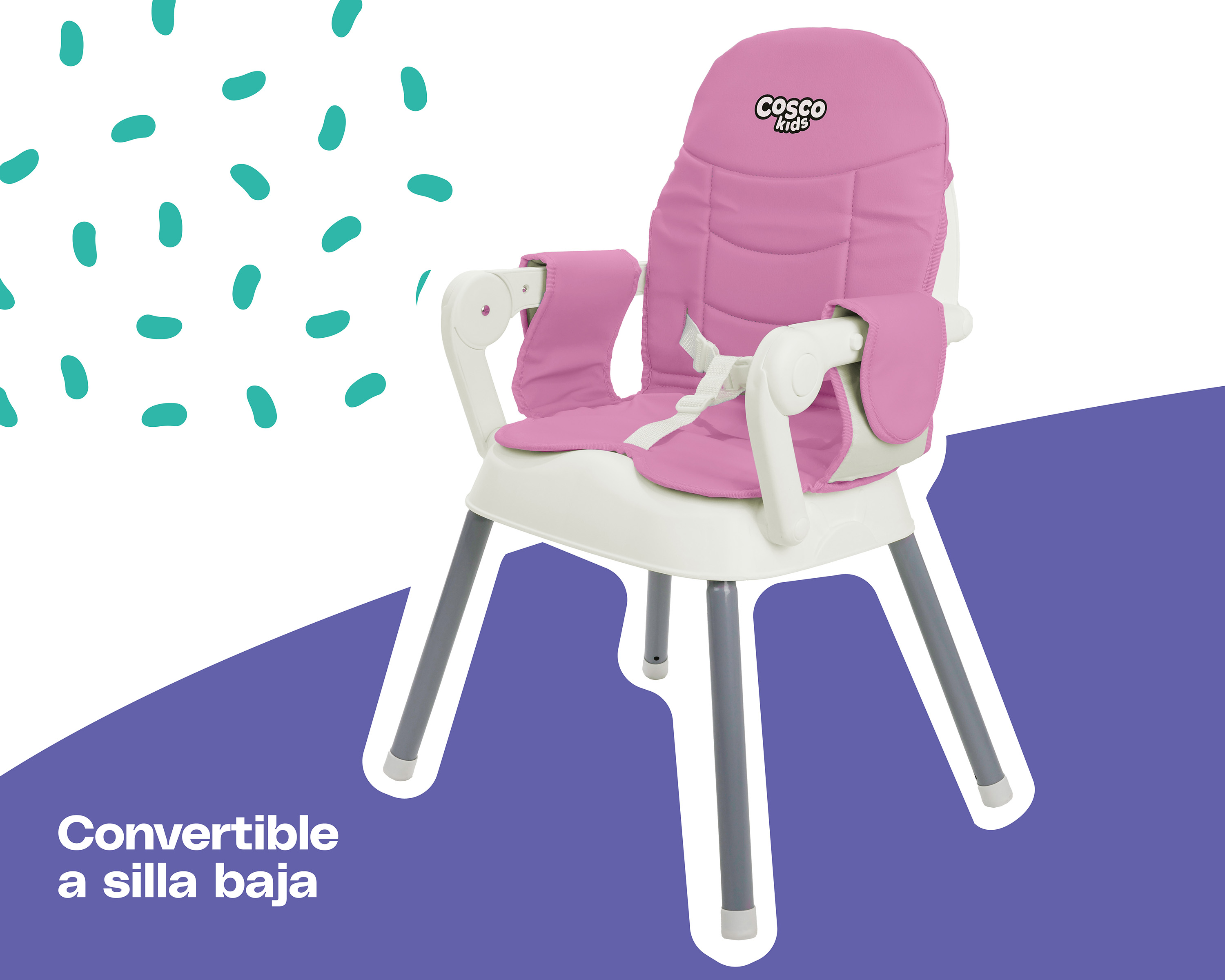 Foto 9 pulgar | Cosco Silla Alta Para Bebé Pop & Go