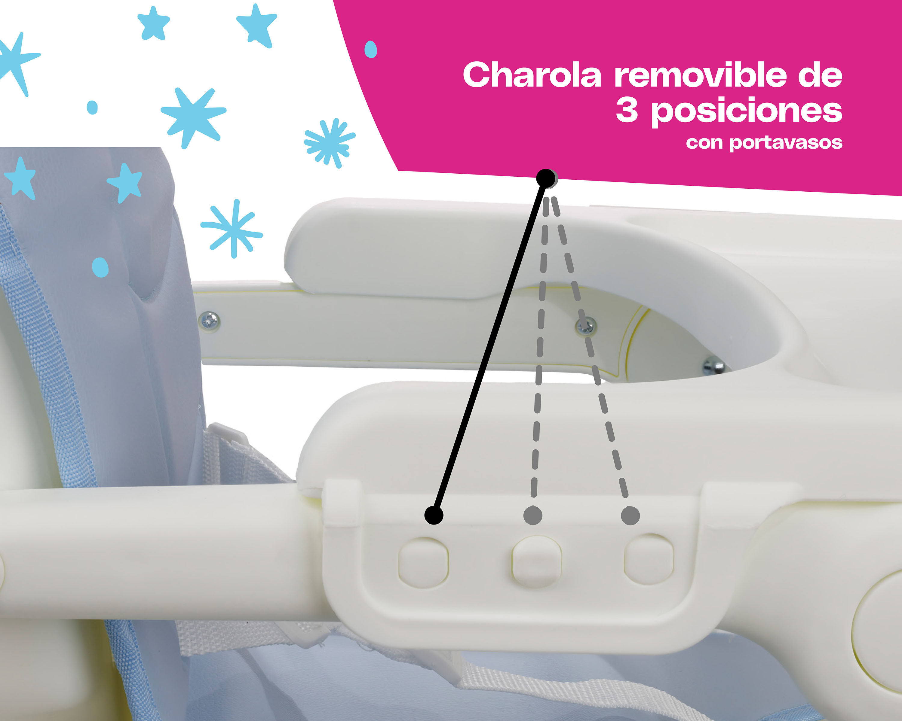 Foto 4 | Cosco Silla Alta Para Bebé Pop & Go