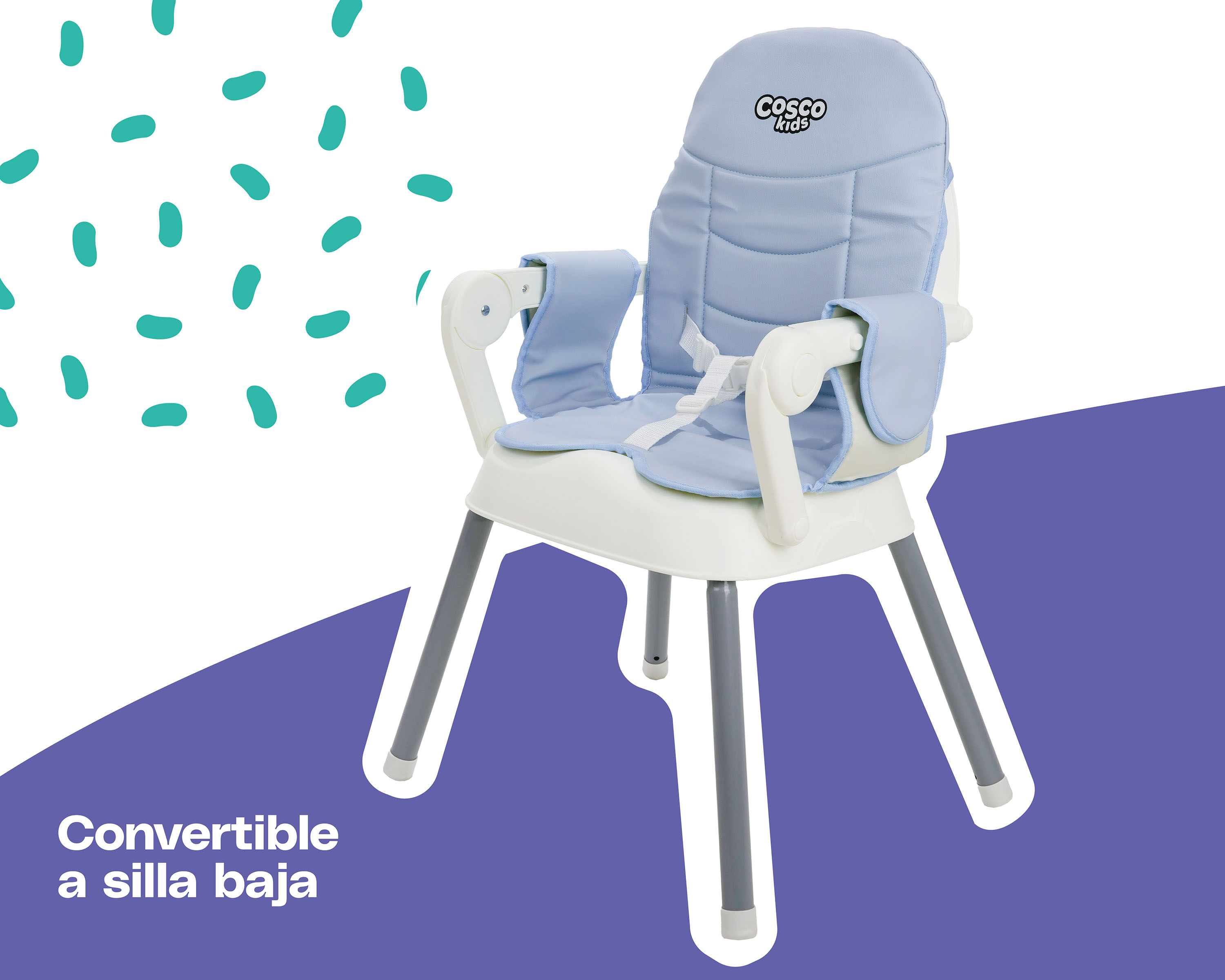 Foto 9 pulgar | Cosco Silla Alta Para Bebé Pop & Go