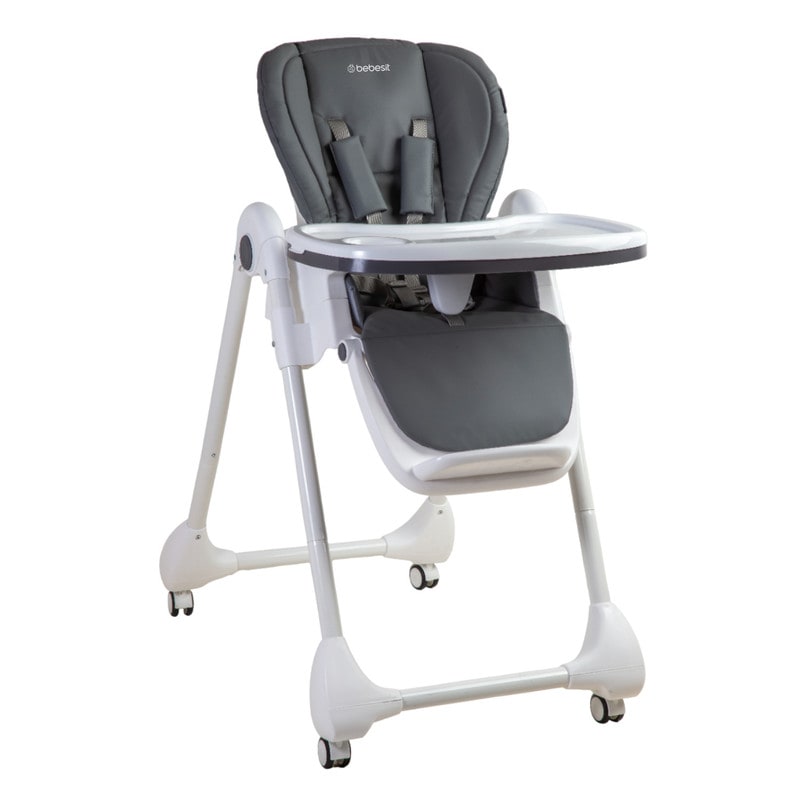 Periquera Bebesit Easyfeed Arnés 5 Puntos Bandeja Ajustable Gris $2,697
