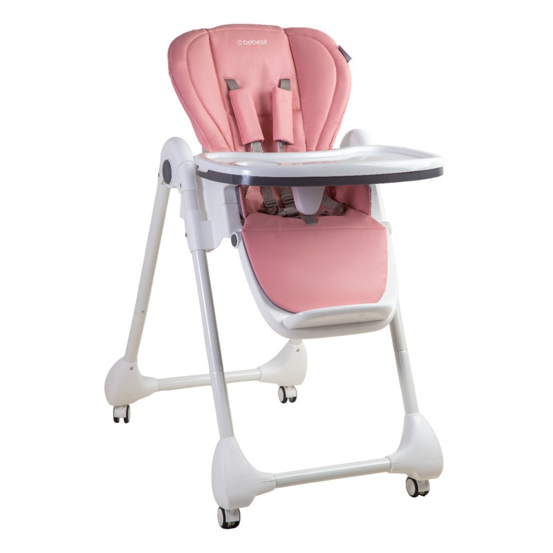 Periquera Bebesit Easyfeed Arnés 5 Puntos Bandeja Ajustable Rosa $2,697