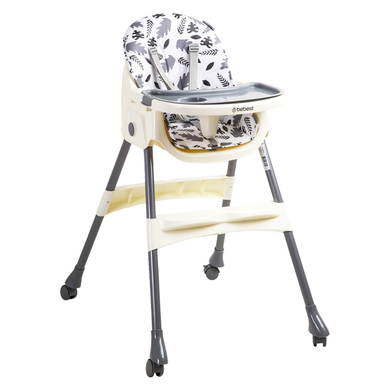 Silla Periquera Steps Bebesit Bandeja Y Cinturón 5 Puntos Gris $4,411