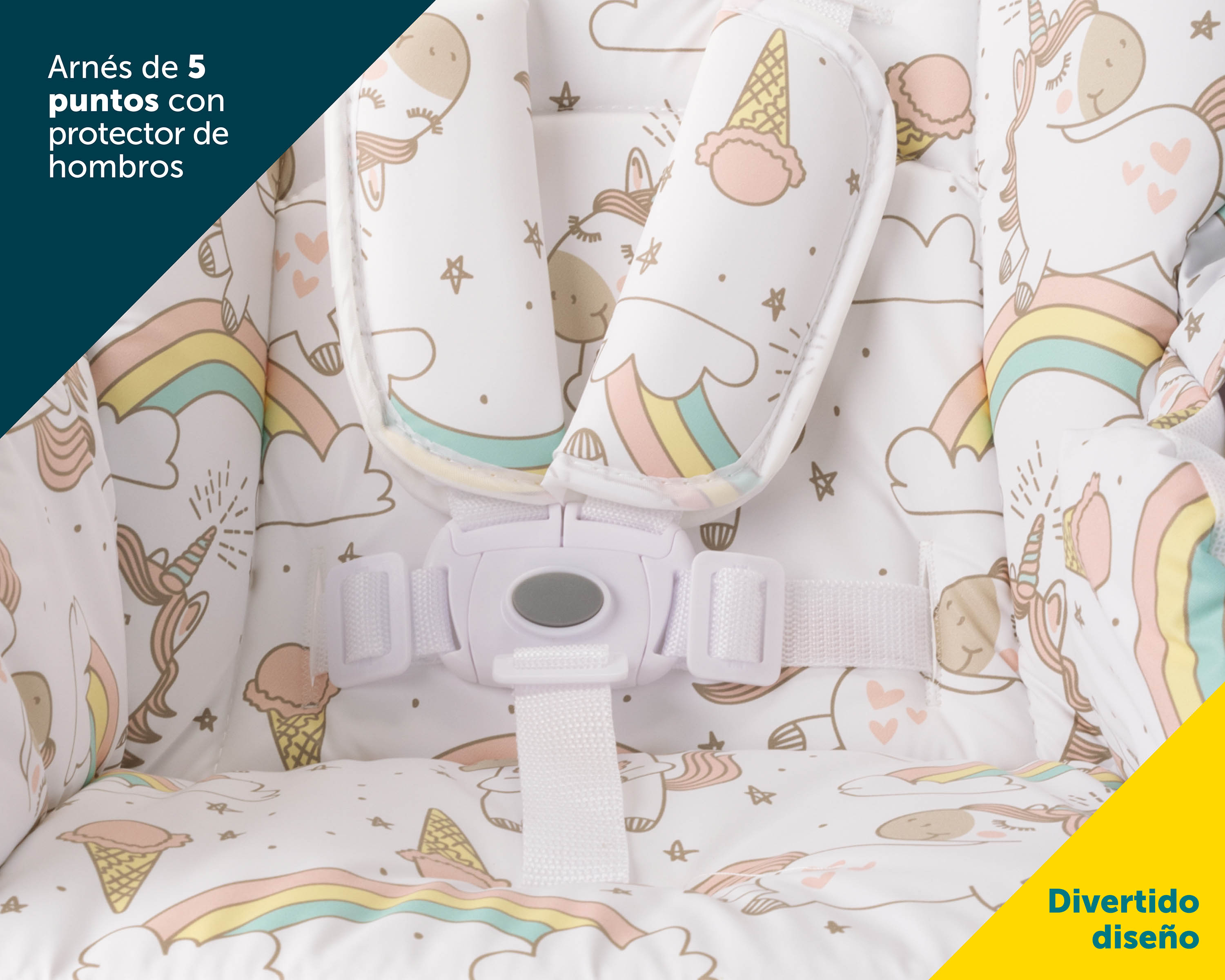 Foto 5 | Safety 1st Silla Alta Para Bebé Tavola Unicornios