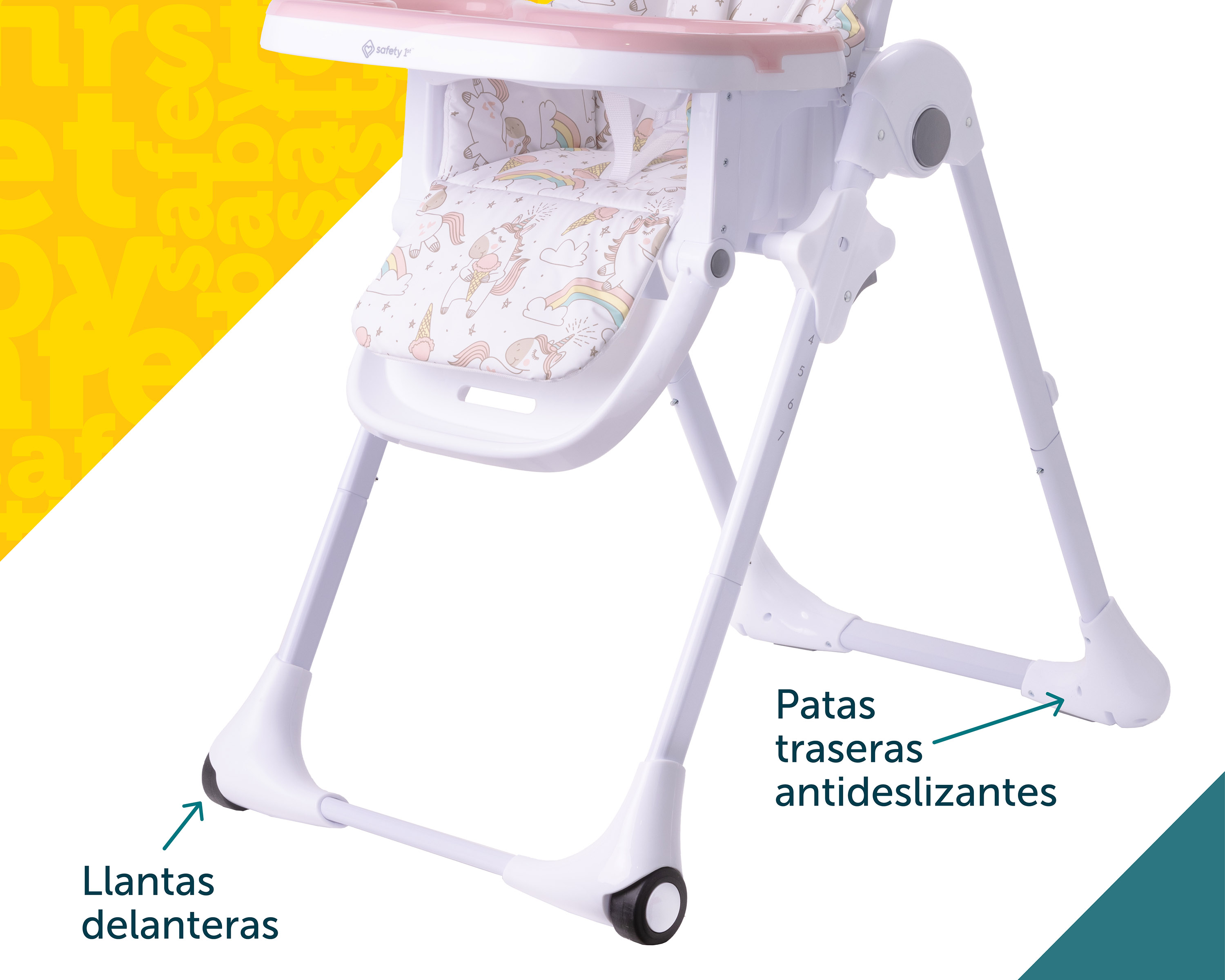 Foto 9 pulgar | Safety 1st Silla Alta Para Bebé Tavola Unicornios