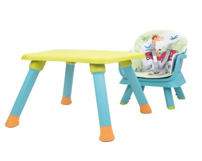 Foto 2 | Silla Alta para Bebé D'bebé 4 en 1 Grow With Me Azul con Verde