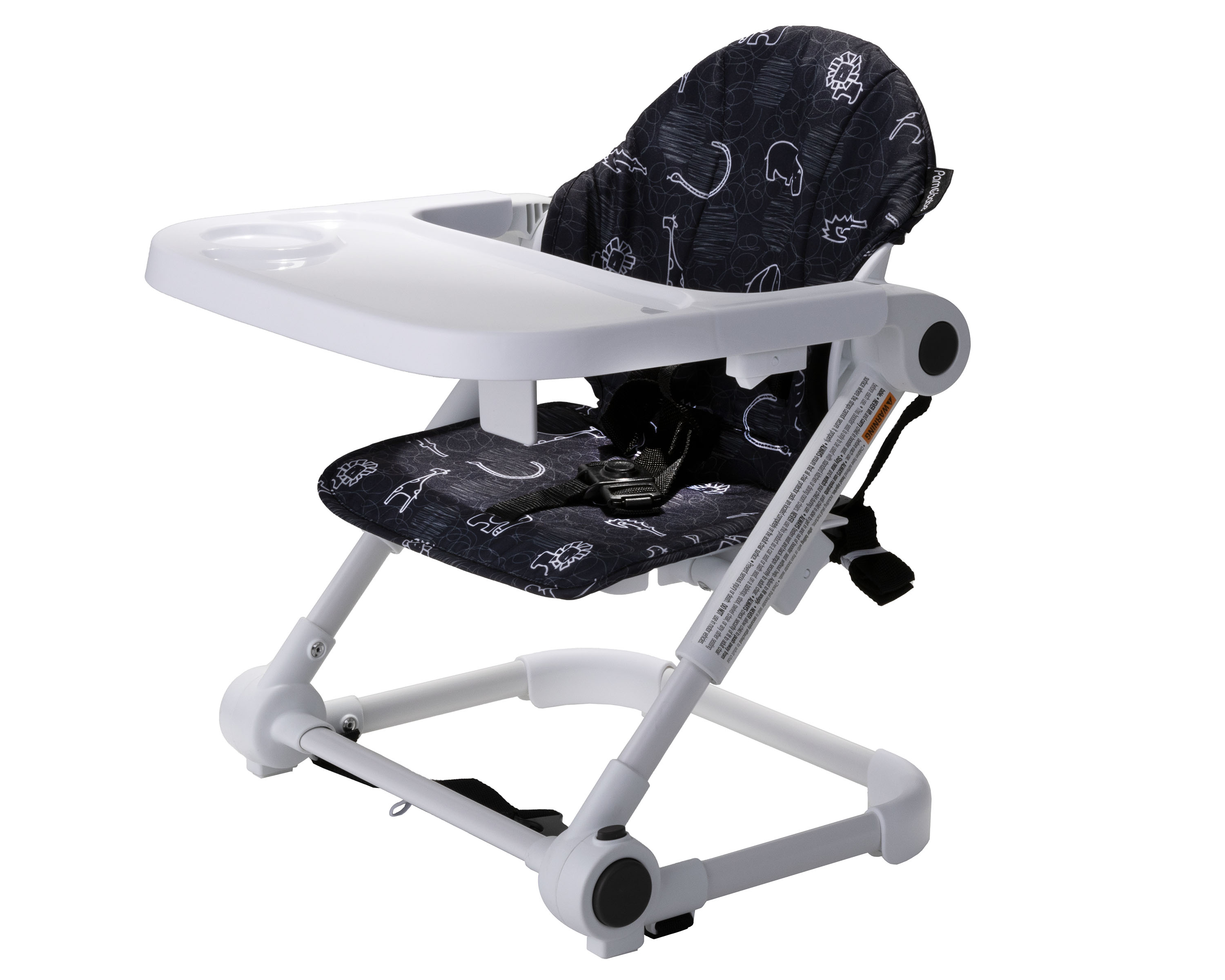 Asiento Elevador Booster Para Comer Plegable 2 En 1 Negro