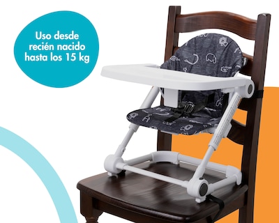 Foto 2 | Asiento Elevador Booster Para Comer Plegable 2 En 1 Negro