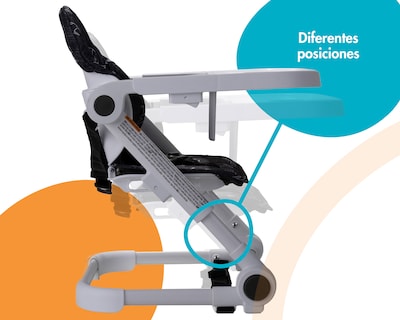 Foto 3 | Asiento Elevador Booster Para Comer Plegable 2 En 1 Negro