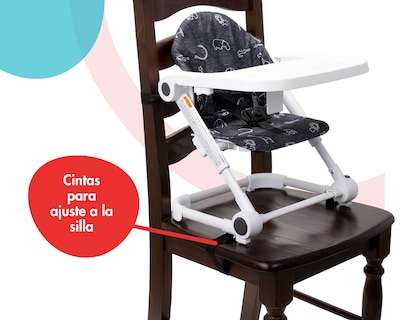 Foto 4 | Asiento Elevador Booster Para Comer Plegable 2 En 1 Negro