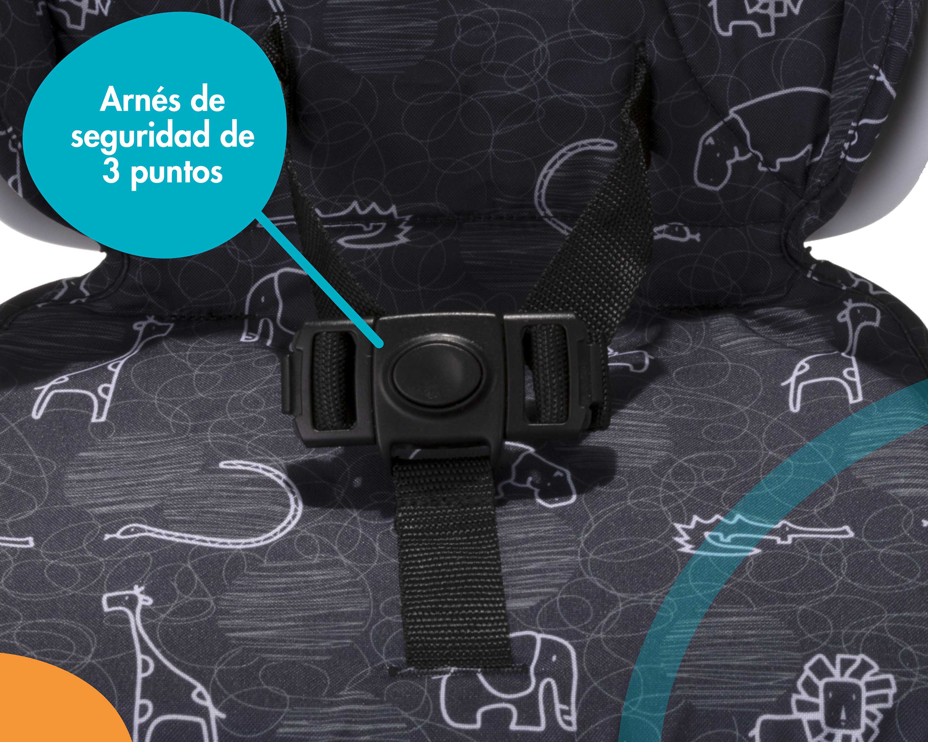 Foto 7 pulgar | Asiento Elevador Booster Para Comer Plegable 2 En 1 Negro