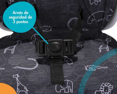 Foto 6 | Asiento Elevador Booster Para Comer Plegable 2 En 1 Negro