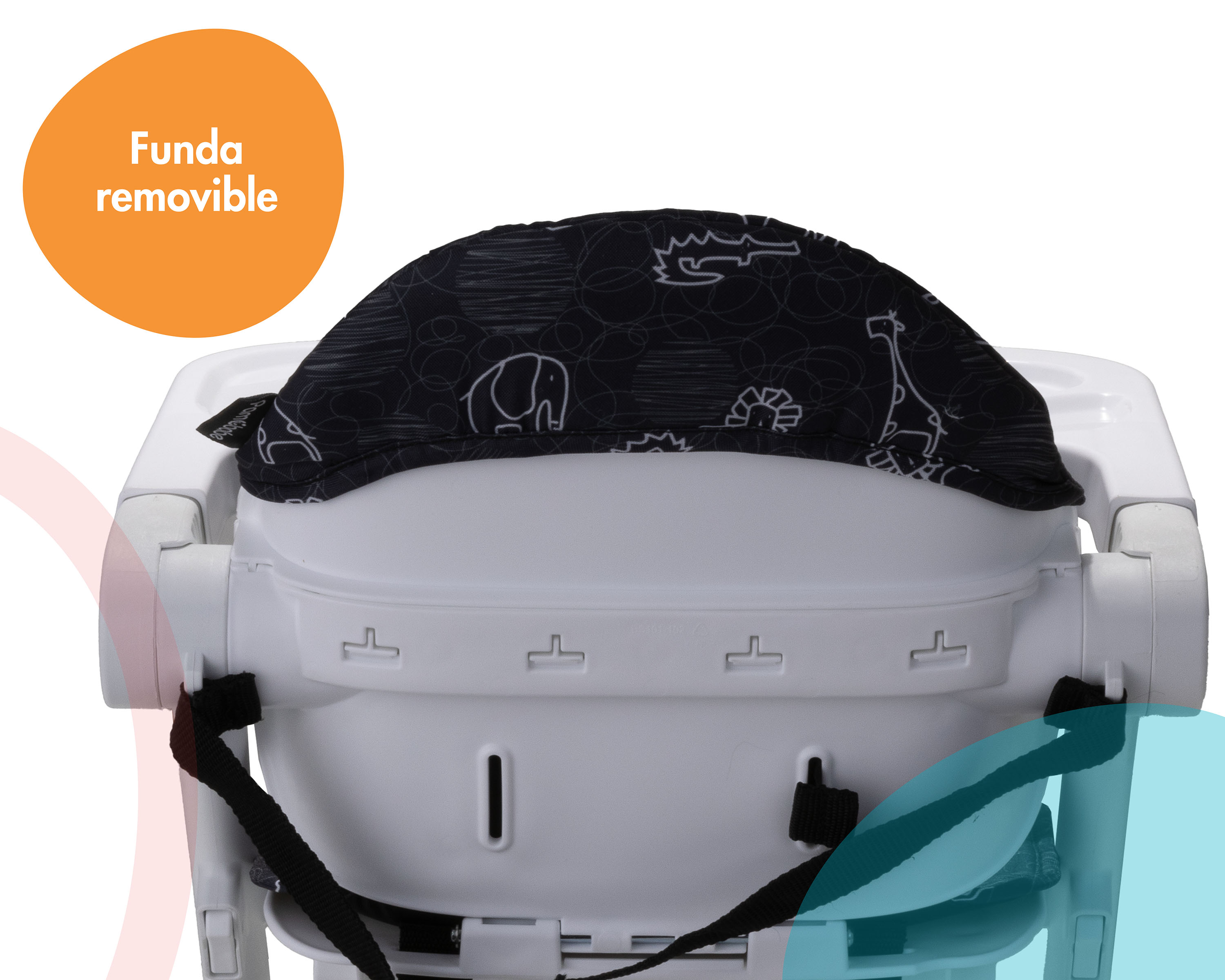 Foto 7 | Asiento Elevador Booster Para Comer Plegable 2 En 1 Negro