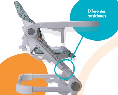 Foto 3 | Asiento Elevador Booster Para Comer Plegable 2 En 1 Verde