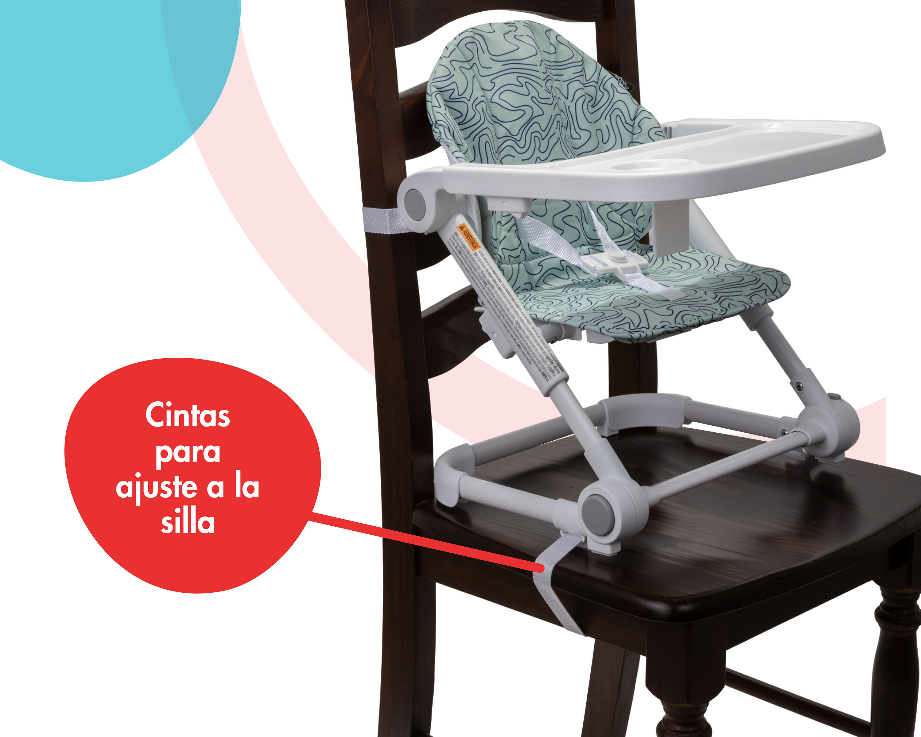 Foto 5 pulgar | Asiento Elevador Booster Para Comer Plegable 2 En 1 Verde