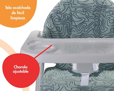 Foto 5 | Asiento Elevador Booster Para Comer Plegable 2 En 1 Verde