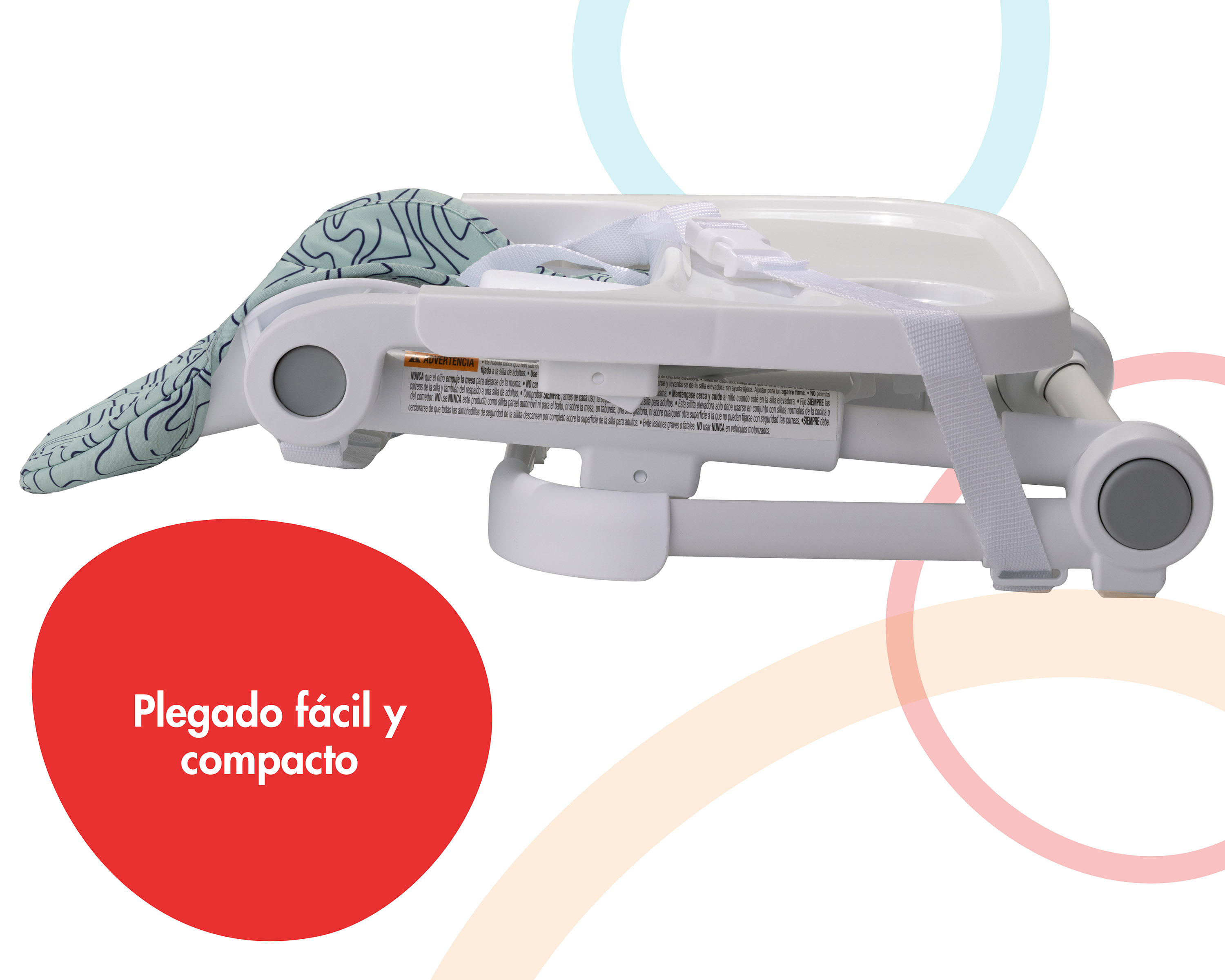 Foto 8 | Asiento Elevador Booster Para Comer Plegable 2 En 1 Verde