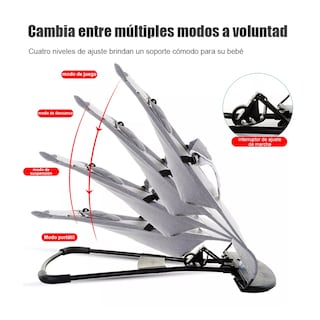 Foto 2 | Mecedora Bebé Columpio Con Juguetes Ajustable Cuna Musica Eo Safe Imports Esi-17802 Gris