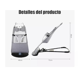 Foto 3 | Mecedora Bebé Columpio Con Juguetes Ajustable Cuna Musica Eo Safe Imports Esi-17802 Gris