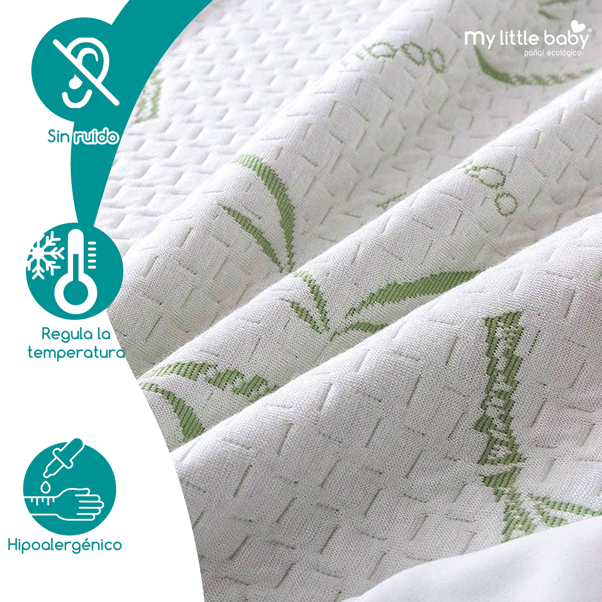 Foto 6 pulgar | Almohada De Lactancia Para Amamantar Bebe de Bambú Impermeable