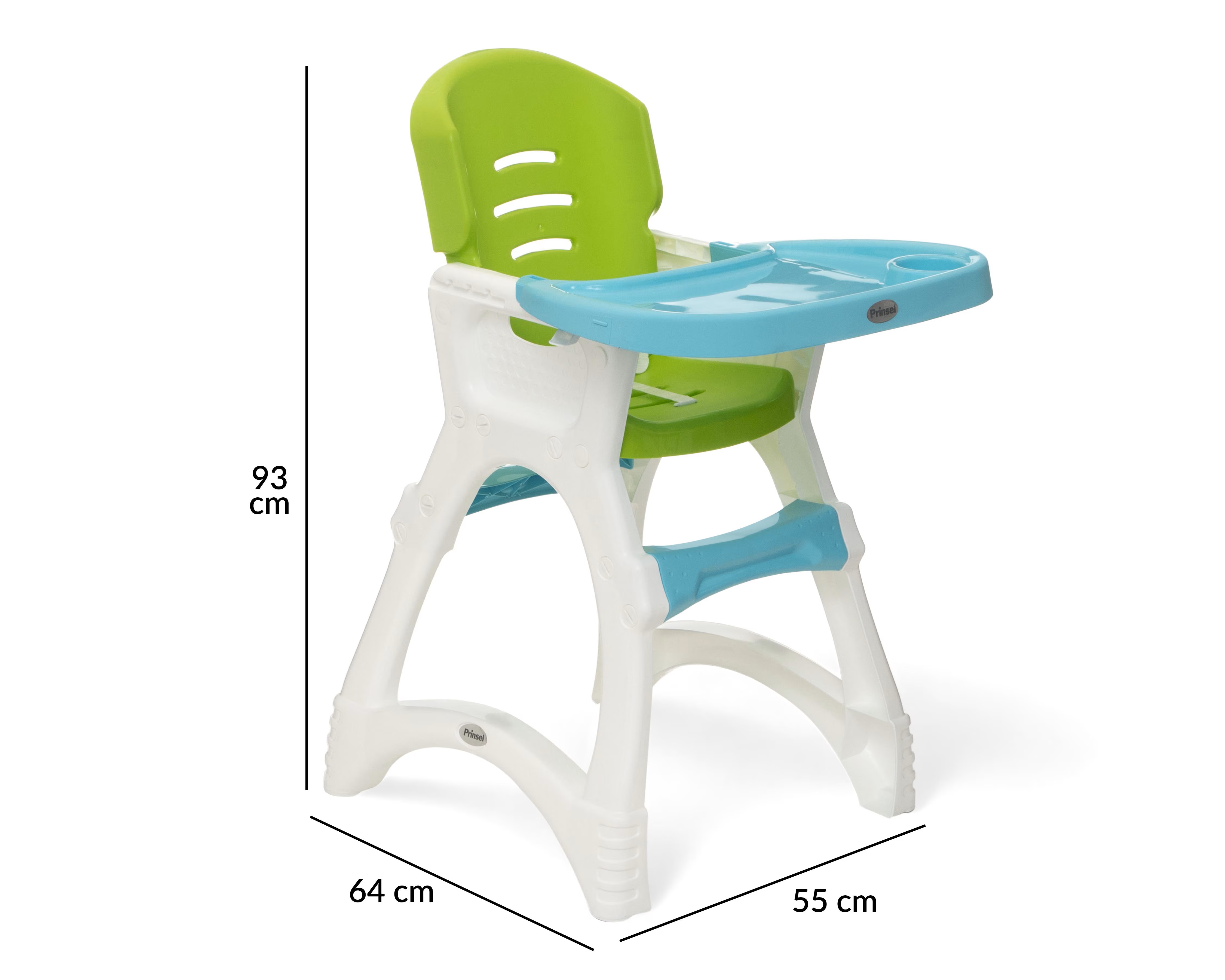 Foto 6 pulgar | Silla Periquera Bebe Prinsel Dinner Reforzada Verde Turquesa