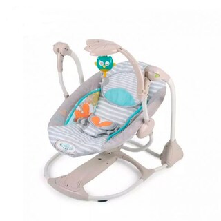Foto 1 | Silla Mecedora de Buho de Rayas SemiAutomatica con Temporizador Musical con Modulo Vibratorio para Bebés