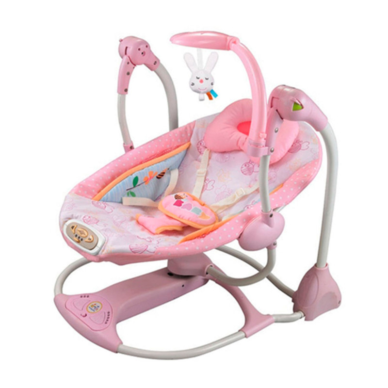 Foto 2 pulgar | Silla Mecedora Semiautomática con Temporizador y Musical para  Bebés Rosa