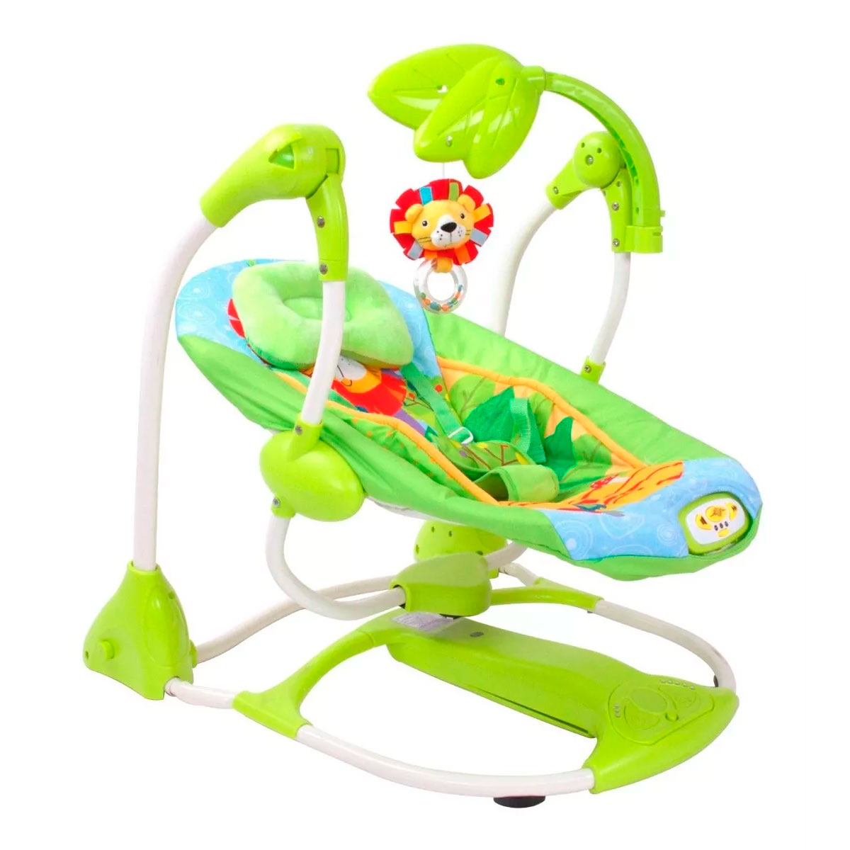 Foto 1 | Silla Mecedora de Leon SemiAutomatico con Temporizador y Musical con Modulo Vibratorio Verde