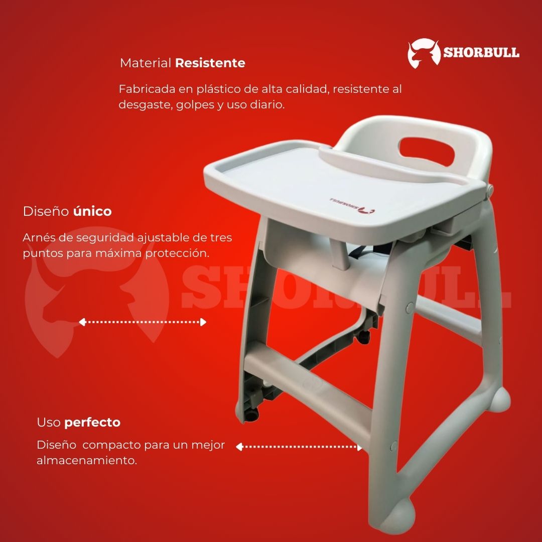 Foto 6 pulgar | Silla Alta Periquera Shorbull para Bebé