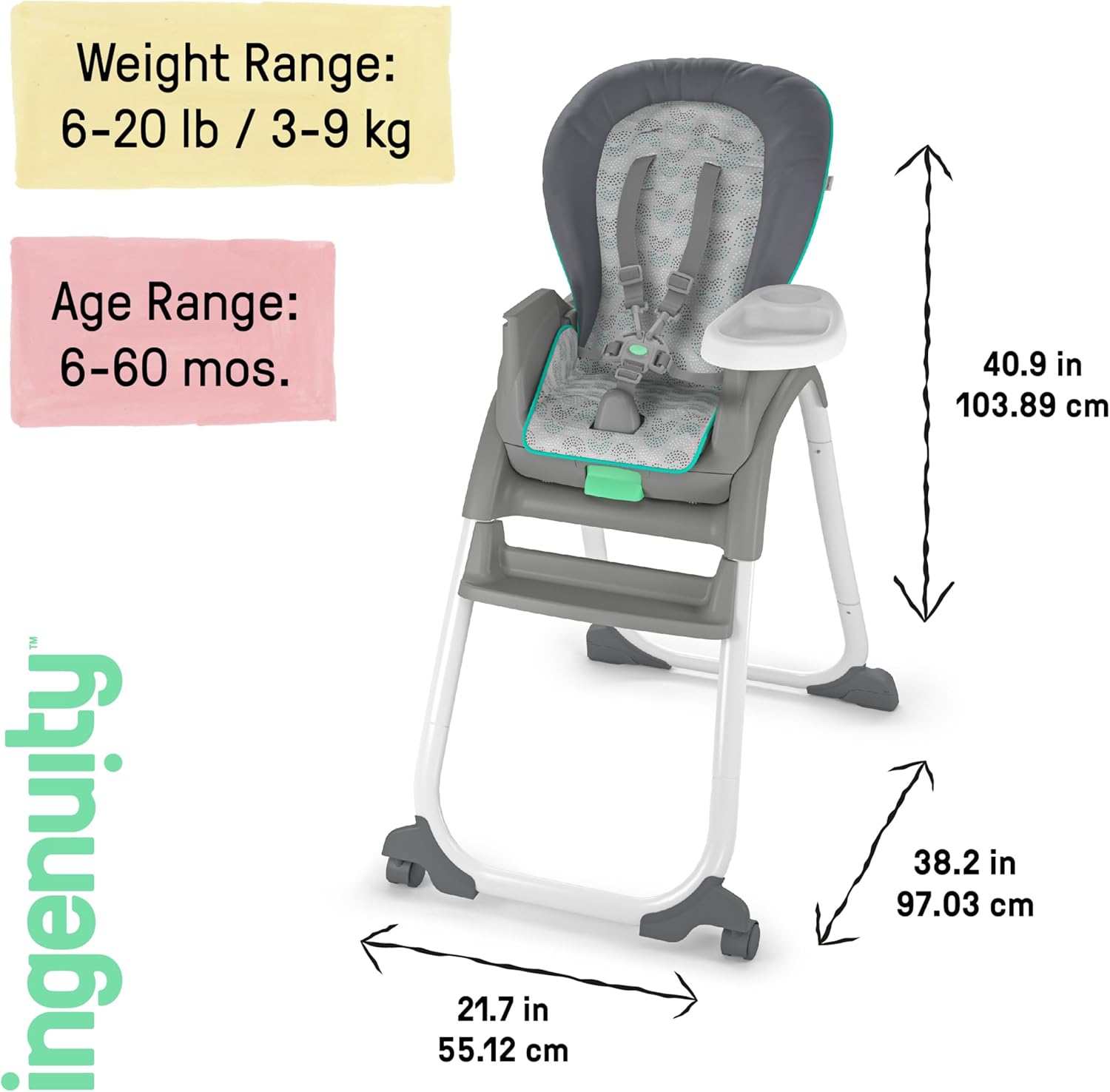 Foto 4 pulgar | Silla Periquera De Bebé Ingenuity Full Course 6 En 1 Chair-astro