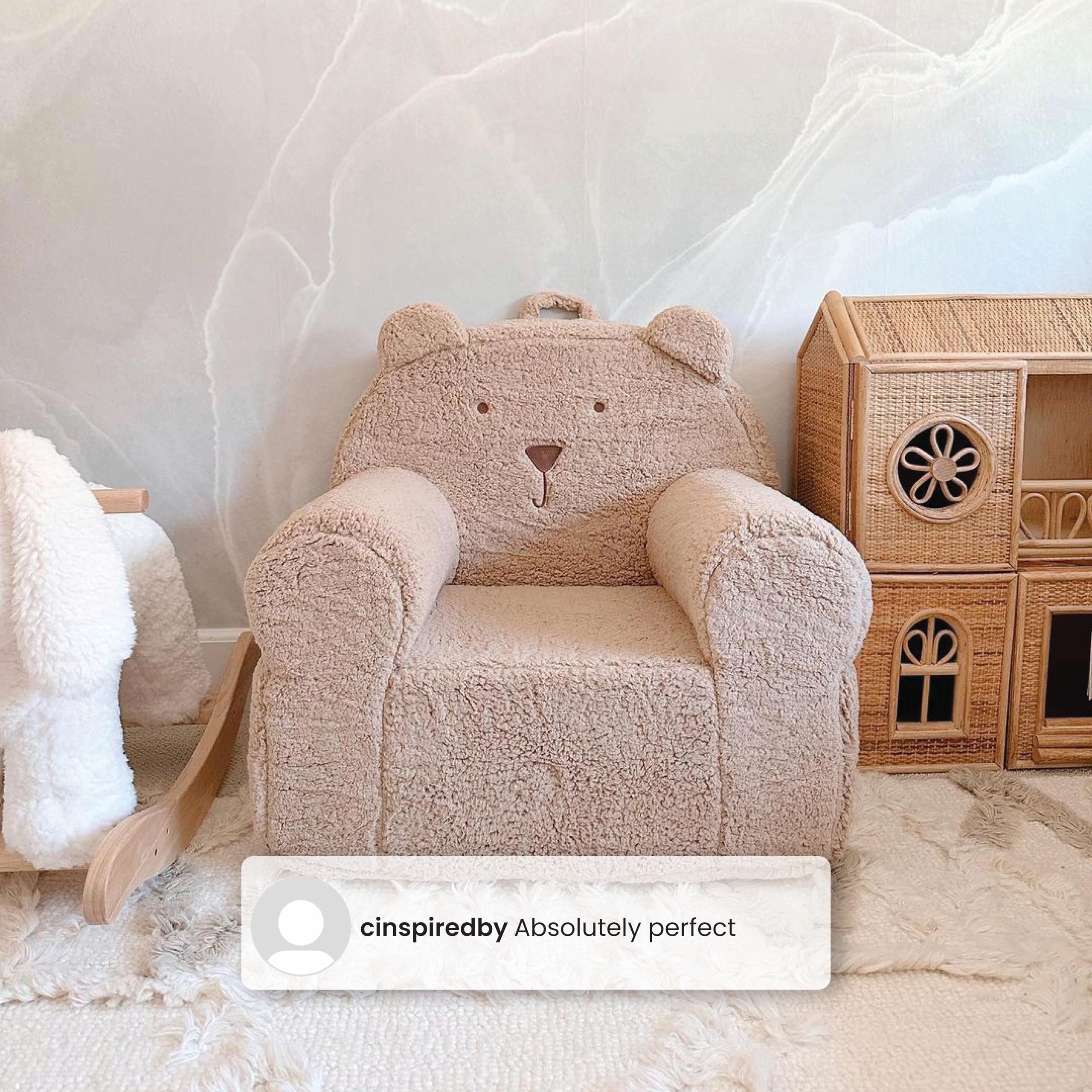 Foto 7 pulgar | Silla Delta Children Gap Babygap Sherpa Bear Blush - Venta Internacional.