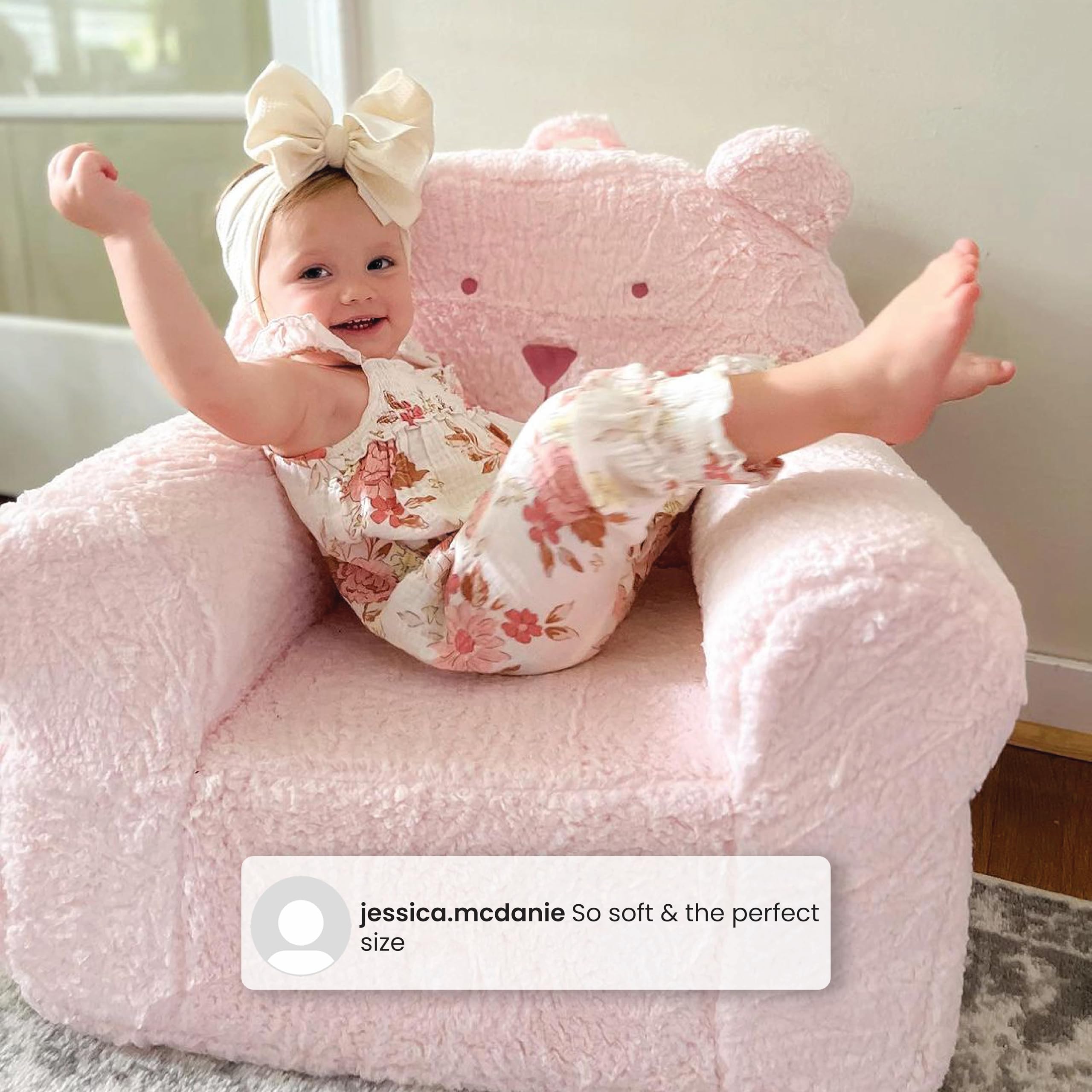 Foto 8 pulgar | Silla Delta Children Gap Babygap Sherpa Bear Blush - Venta Internacional.